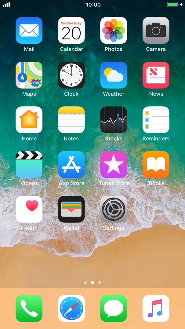 The battery charging icon shows that the battery is charging.