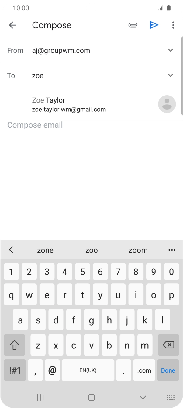 Press the required contact. Press the required contact.
