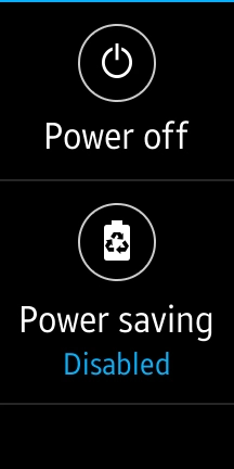 Press Power off.