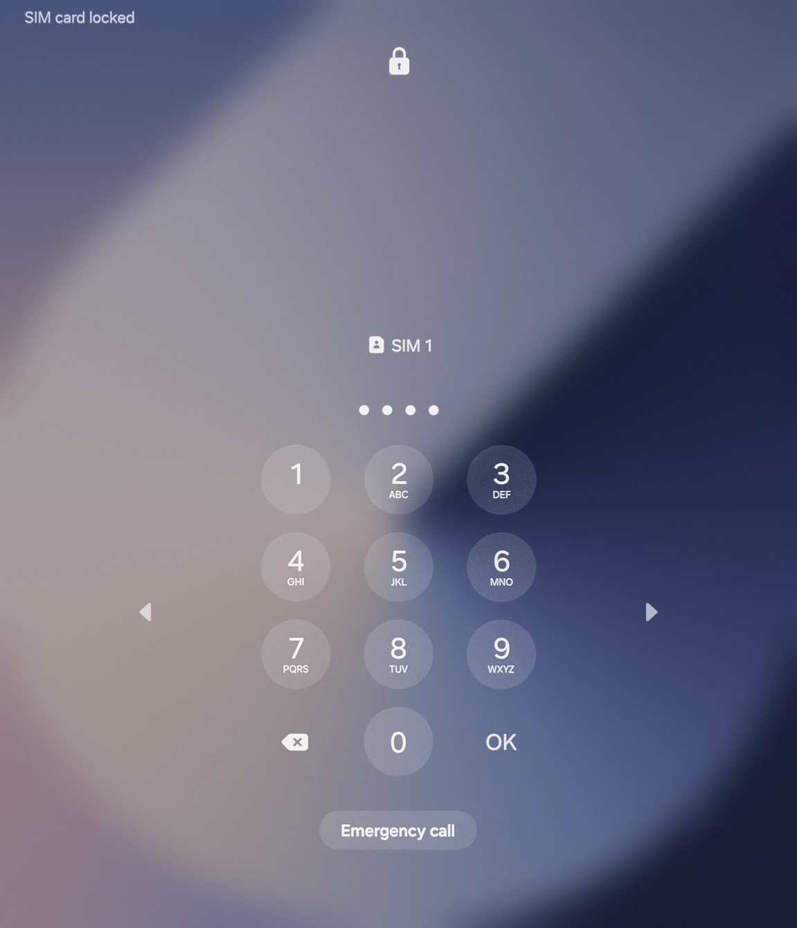 If your SIM is locked, key in your PIN and press OK. If your SIM is locked, key in your PIN and press OK.