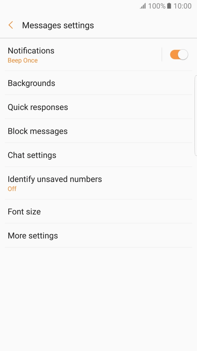 Press More settings.