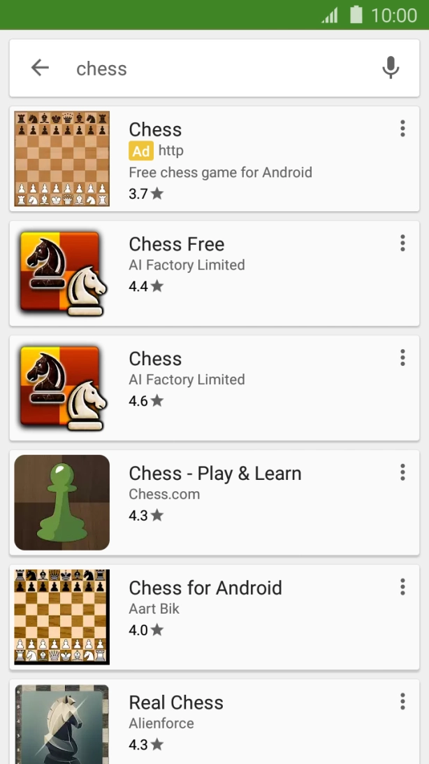 Press the required app. Press the required app.