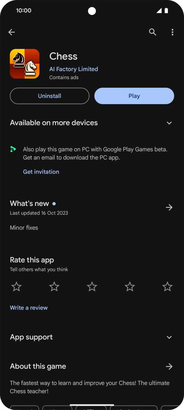 Press Uninstall.