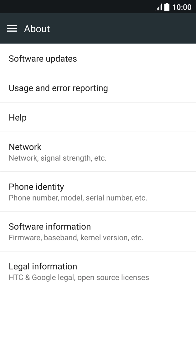 Press Software updates. If a new software version is available, it's displayed. Follow the instructions on the screen to update the phone software.