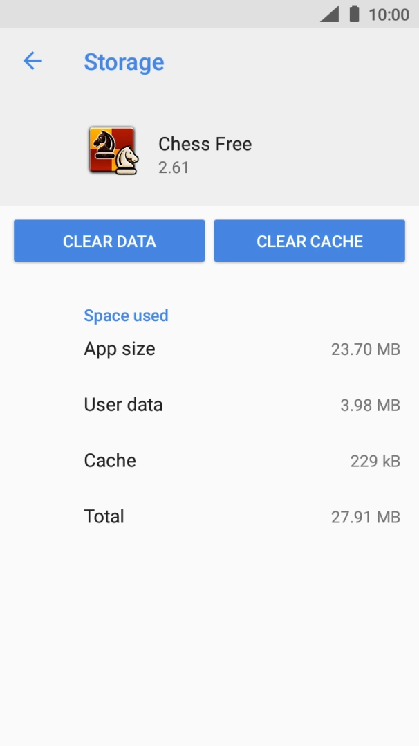 Press CLEAR CACHE. Press CLEAR CACHE.