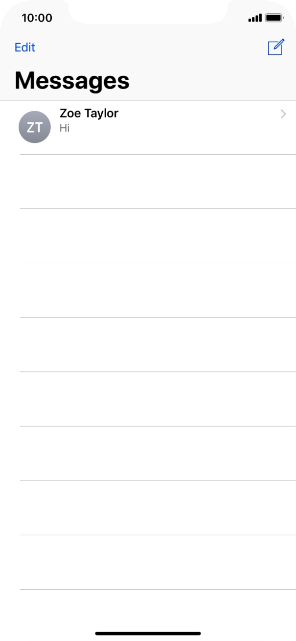 Press the new message icon. Press the new message icon.