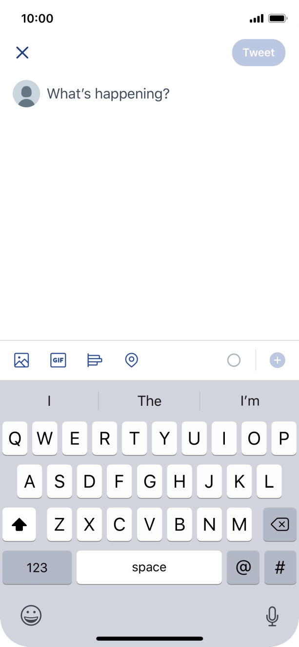 Press the text input field. Press the text input field.