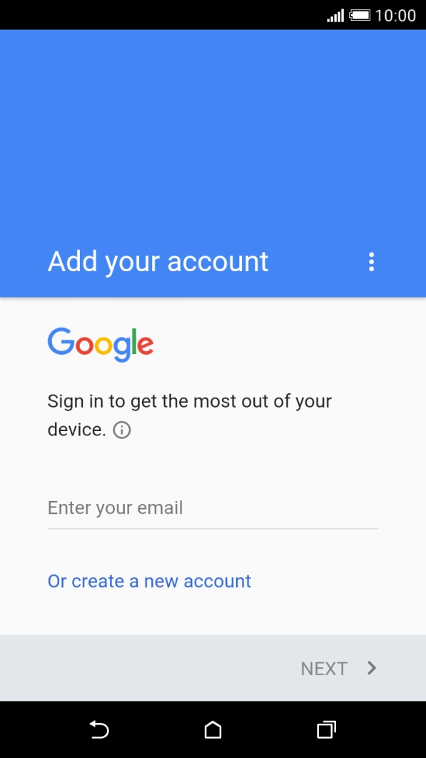 Press Enter your email and key in the username for your Google account.