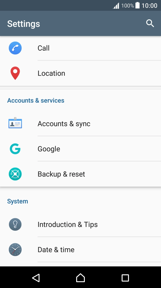 Press Backup & reset. Press Backup & reset.