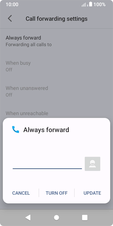 Press TURN OFF.