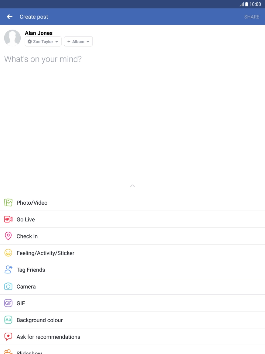 Press the text input field and write the required text. Press the text input field and write the required text.
