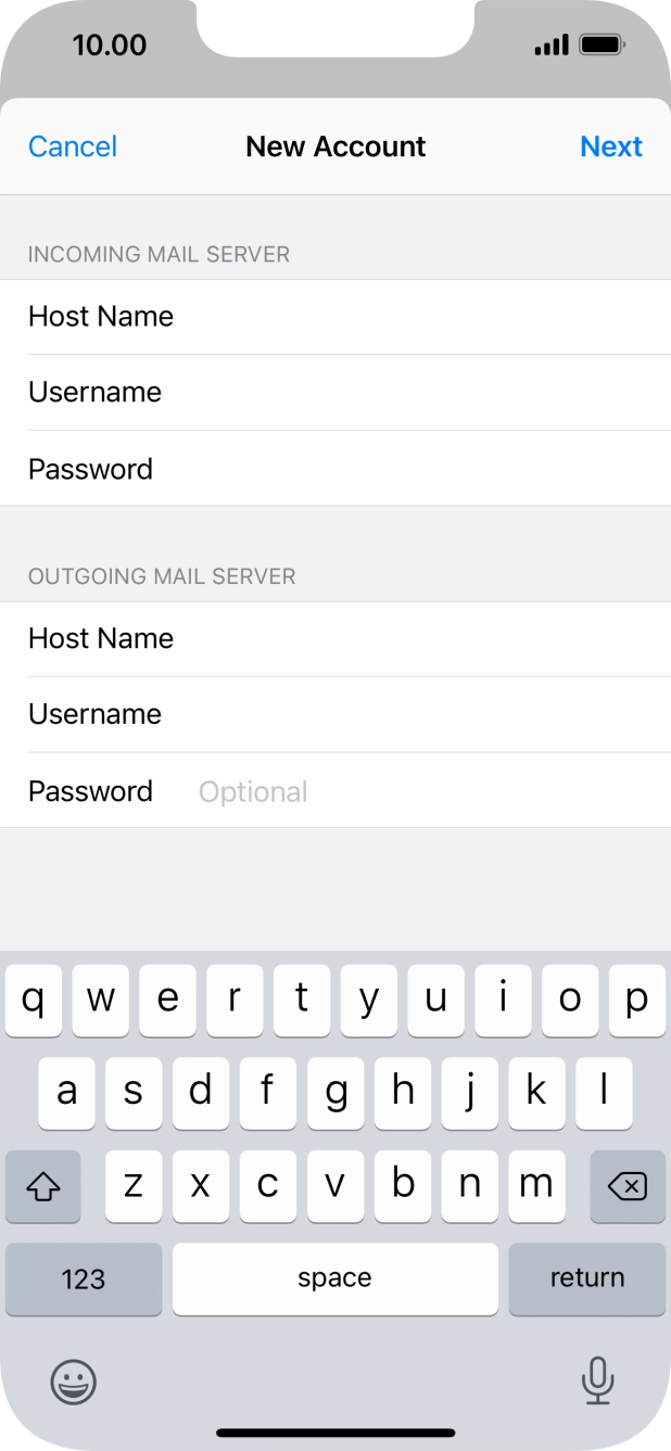 Press Password and key in the password for your Telstra email account. Press Password and key in the password for your Telstra email account.