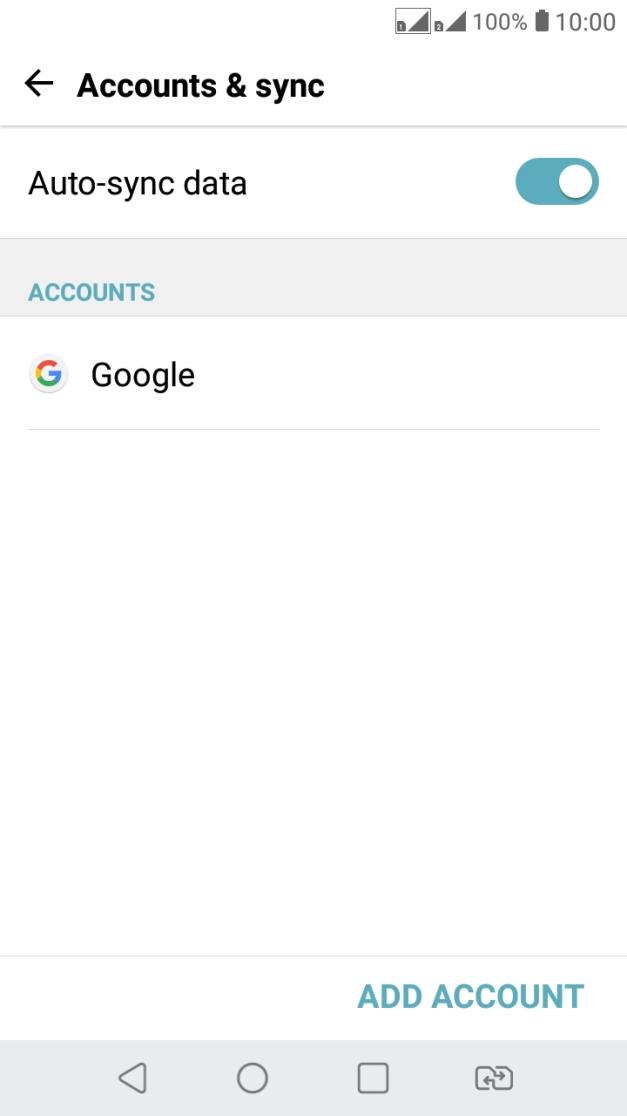 Press ADD ACCOUNT. Press ADD ACCOUNT.