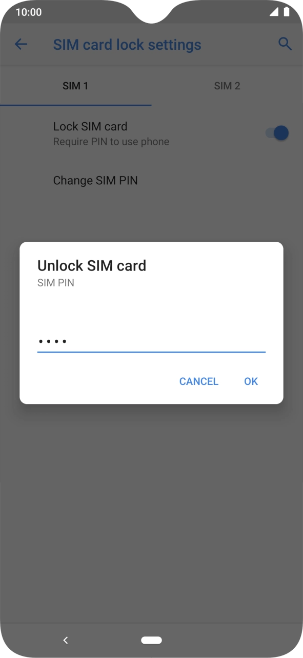 Key in your PIN and press OK. Key in your PIN and press OK.