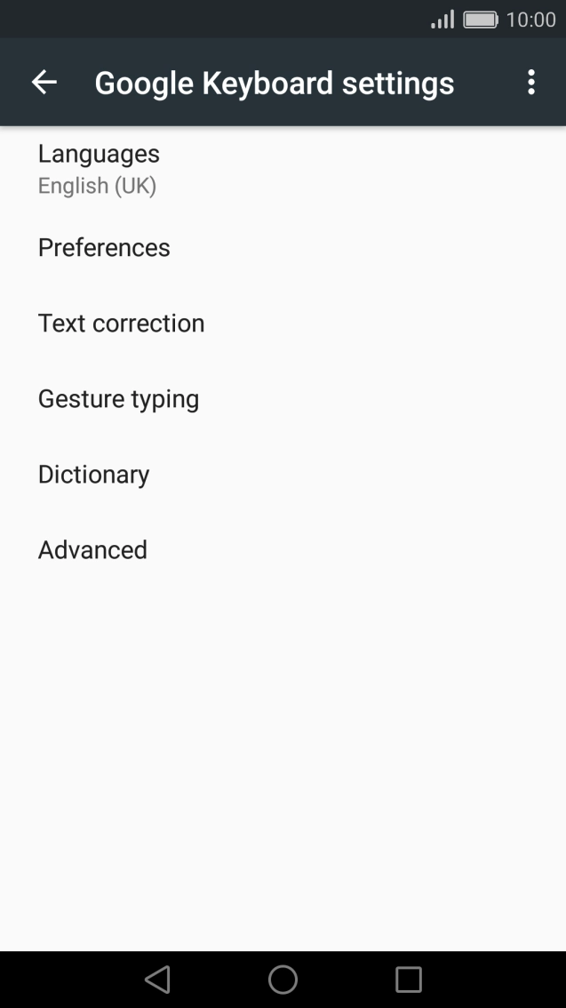 Press Languages.