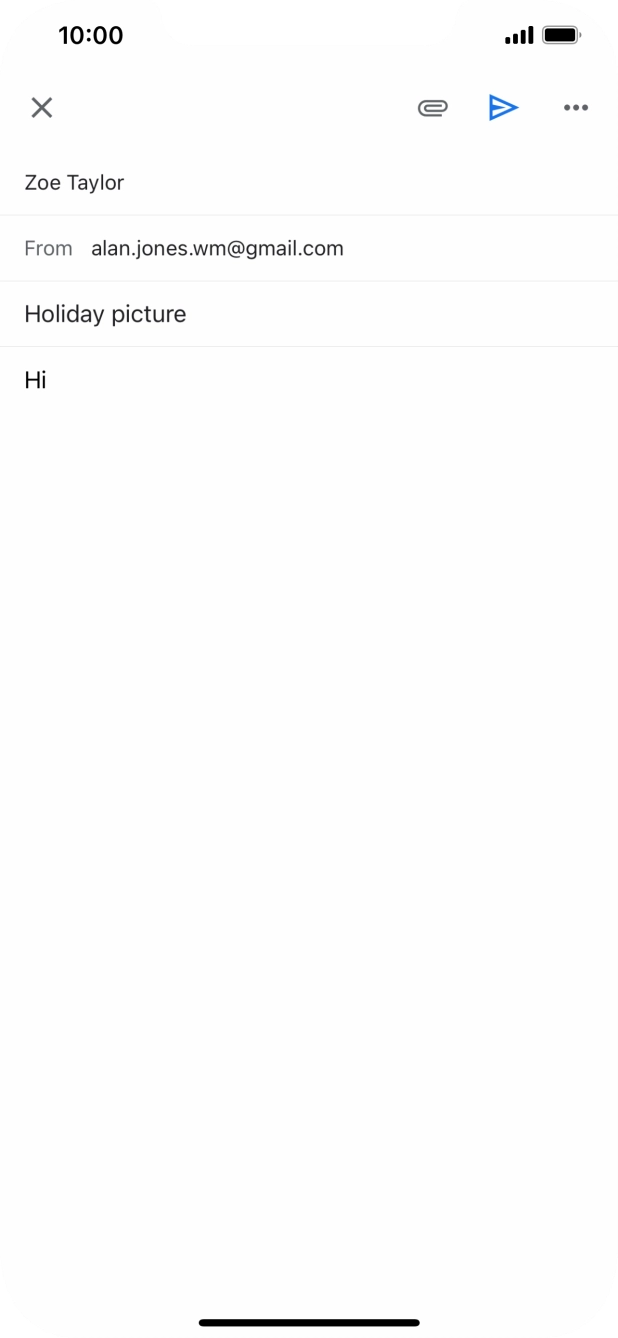 Press the send icon. Press the send icon.