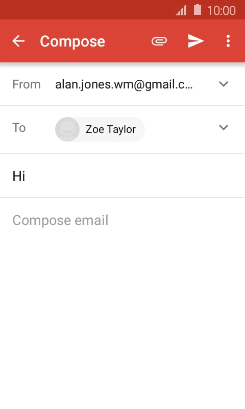 Press the text input field.