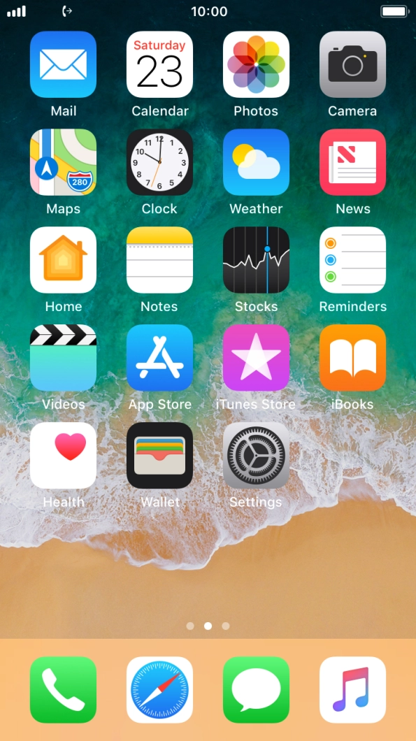 The divert icon shows that all incoming calls are diverted.