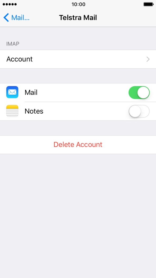 Press the required email account. Press the required email account.
