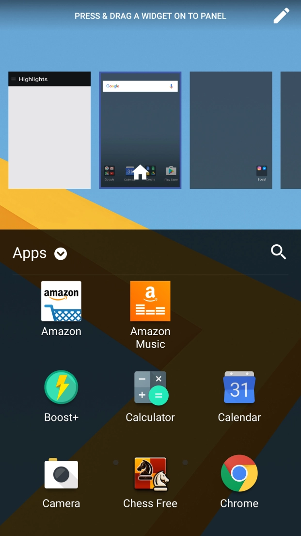 Press the Home key to return to the home screen.