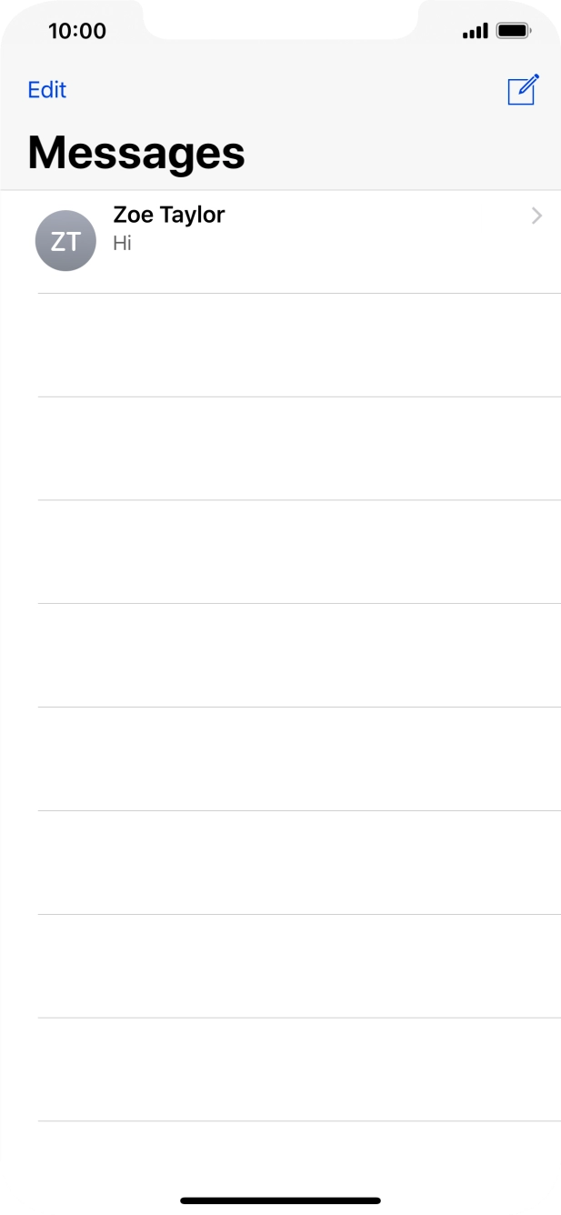 Press the new message icon. Press the new message icon.