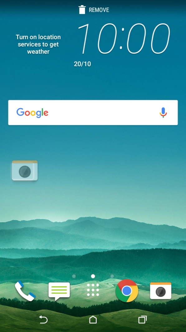 Drag the shortcut to REMOVE.