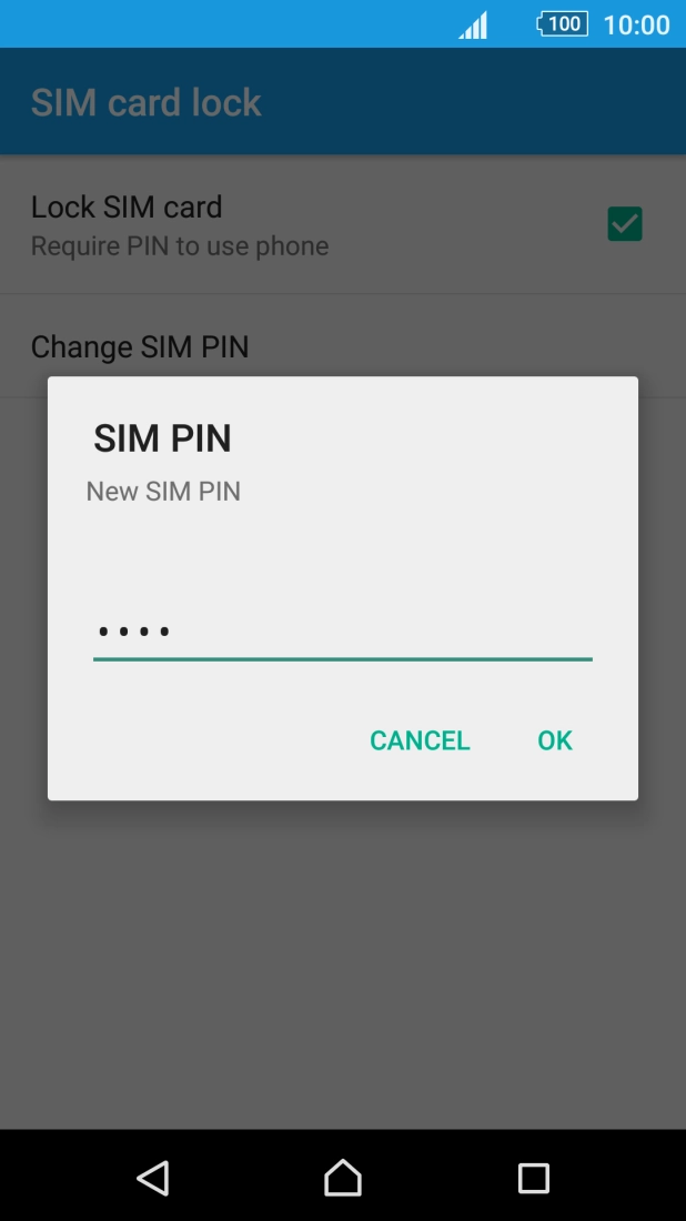 Key in a new four-digit PIN and press OK. Key in a new four-digit PIN and press OK.