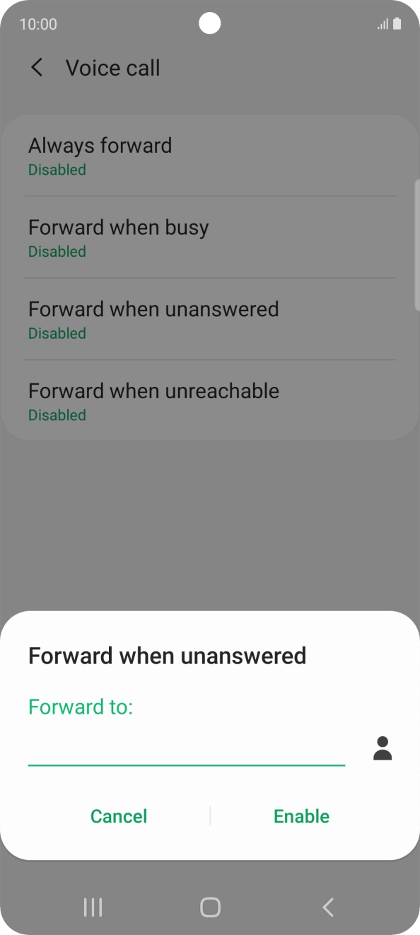 Key in +61101 and press Enable.