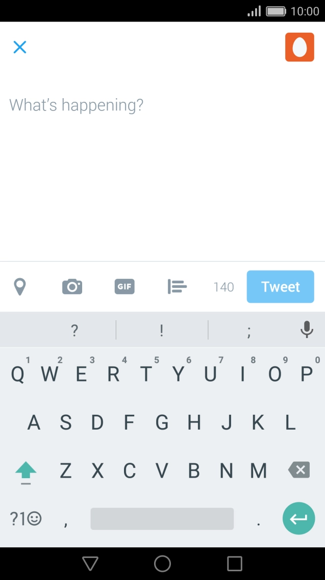 Press the text input field. Press the text input field.