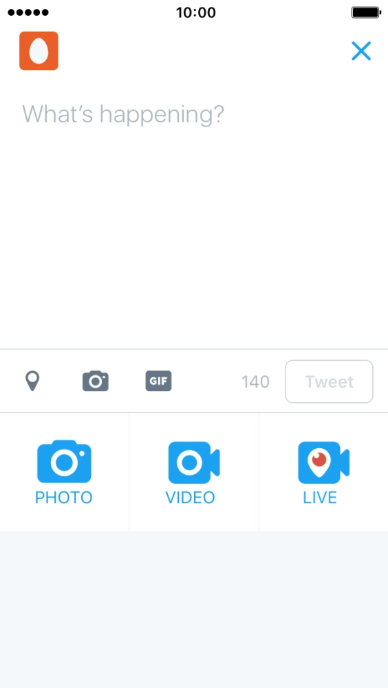 Press the text input field. Press the text input field.