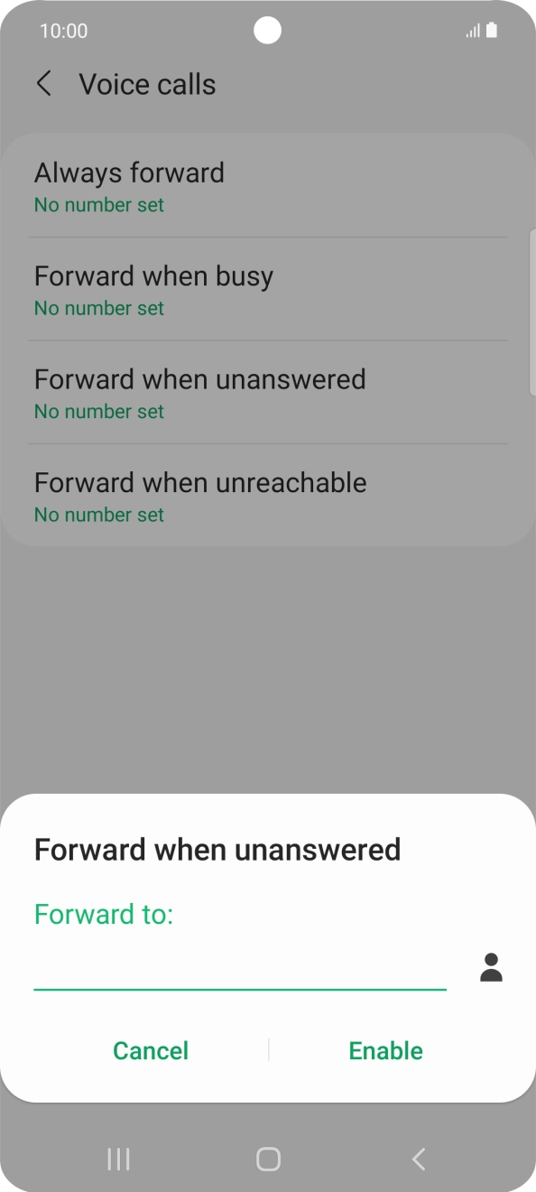 Key in +61101 and press Enable.