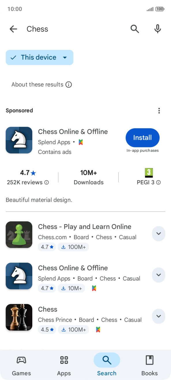 Press the required app. Press the required app.