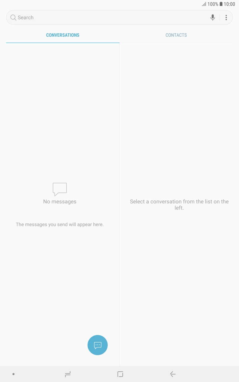 Press the new message icon. Press the new message icon.