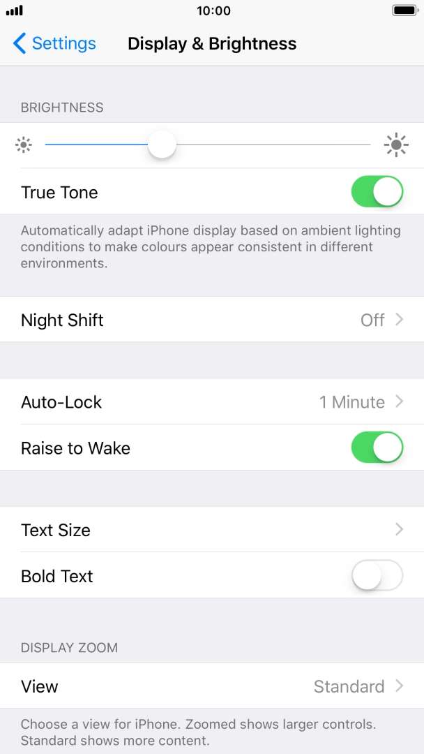 Press and drag the indicator below 