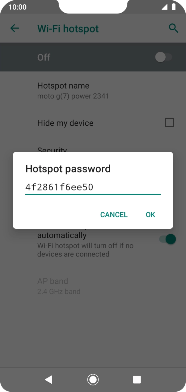 Key in the required password and press OK. Key in the required password and press OK.