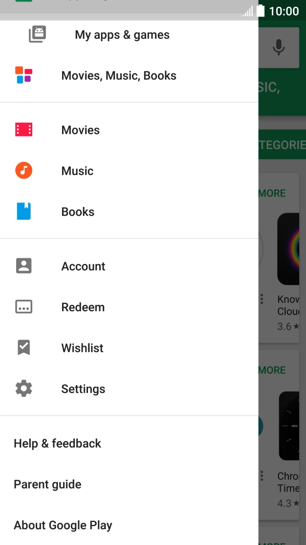 Press Settings. Press Settings.