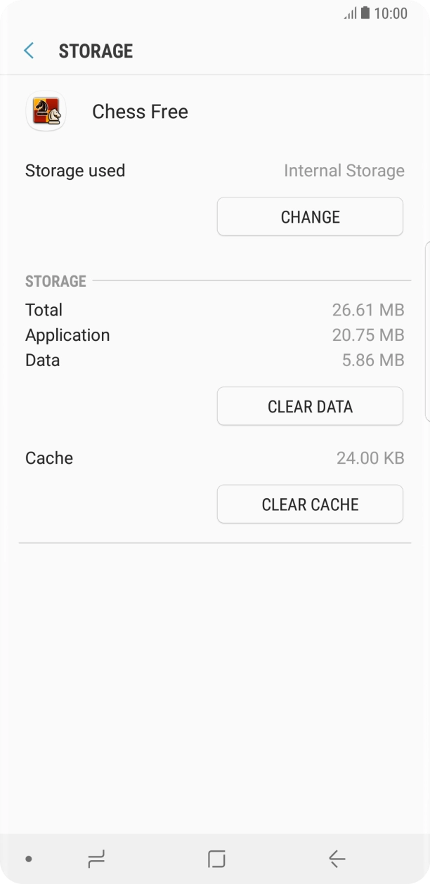 Press CLEAR CACHE.