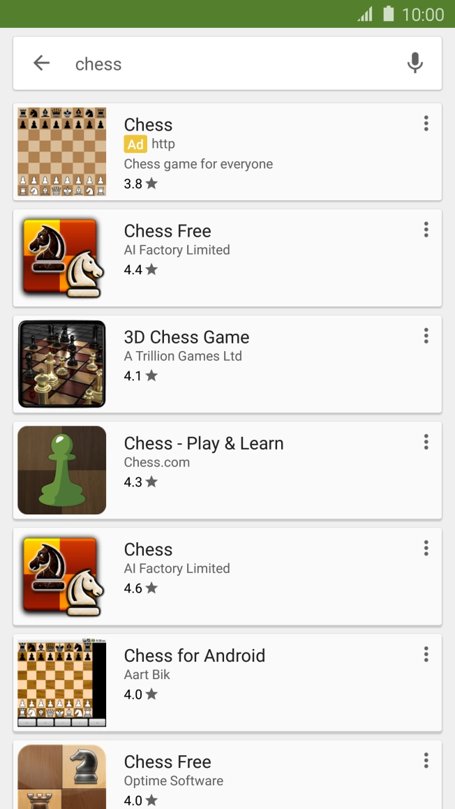 Press the required app. Press the required app.