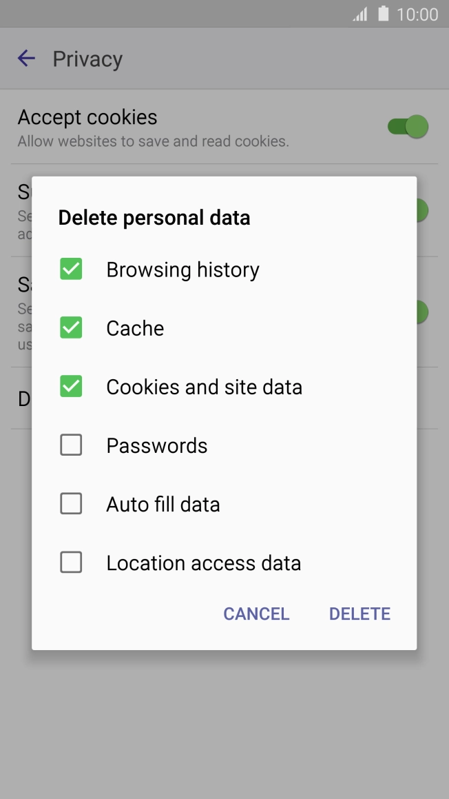 Press DELETE. Press DELETE.