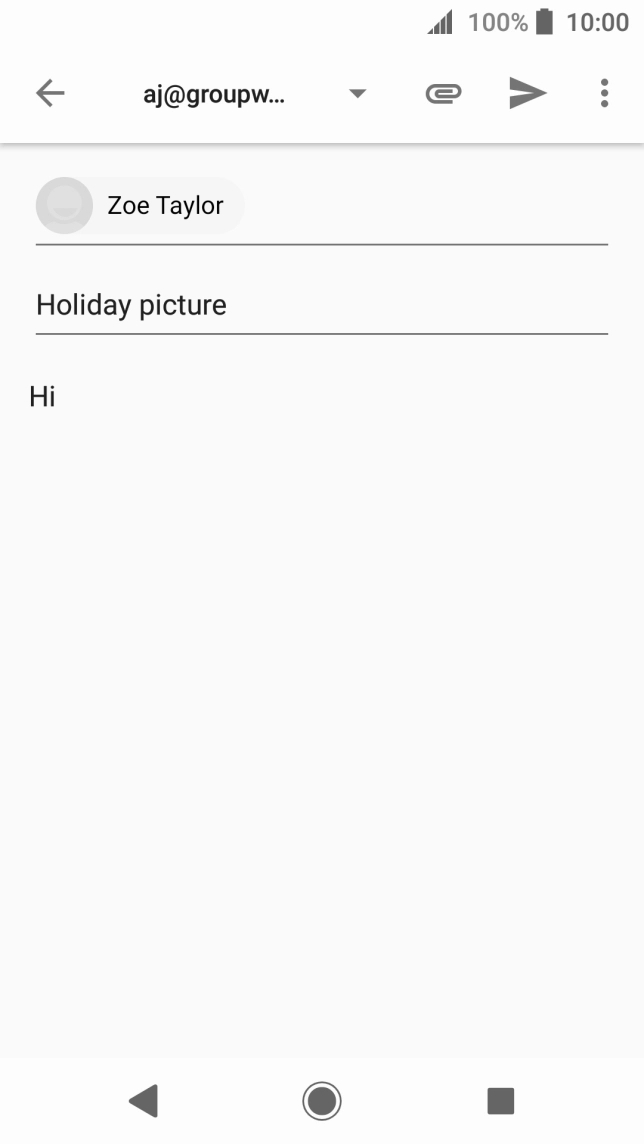 Press the attachment icon. Press the attachment icon.