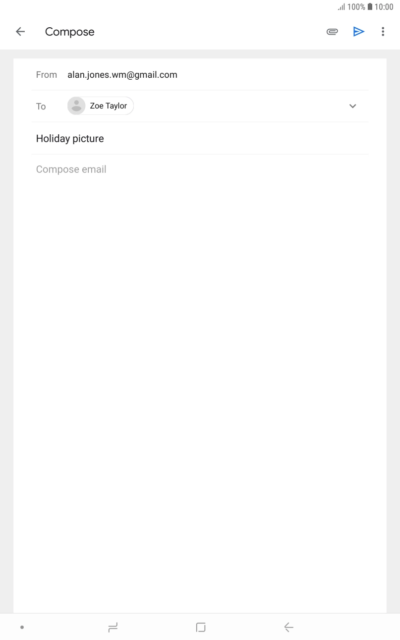 Press the text input field. Press the text input field.