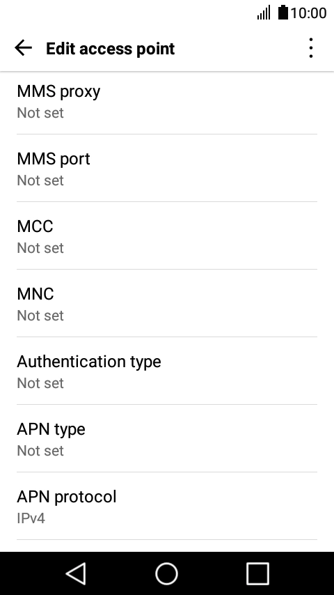 Press MMS proxy. Press MMS proxy.
