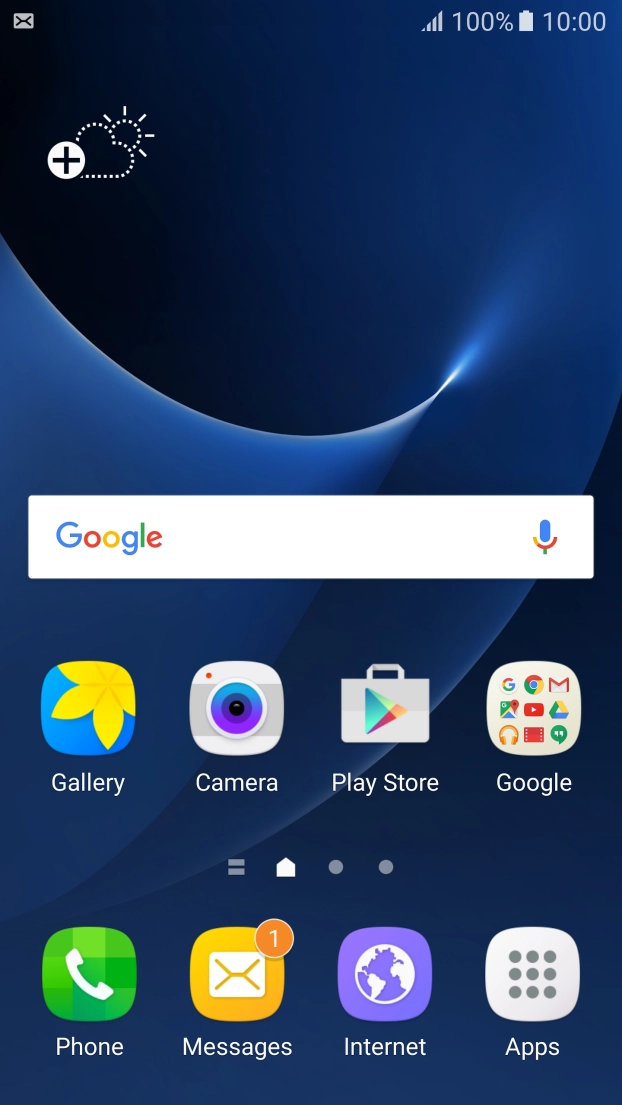 The text/picture message icon shows that you've received a new text or picture message.