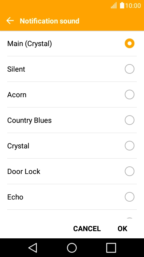 Press the different message tones to hear them.