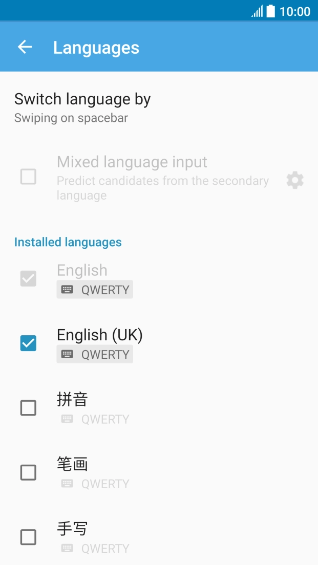 Press the Home key.