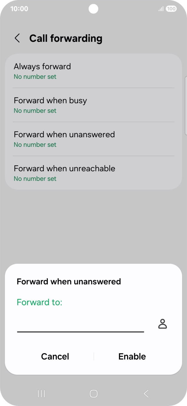 Key in +61101 and press Enable.