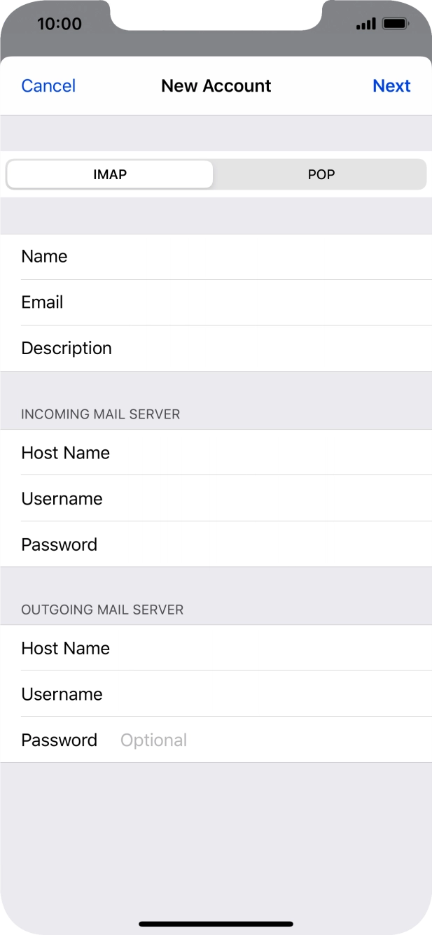 Press Password and key in the password for your Telstra email account. Press Password and key in the password for your Telstra email account.