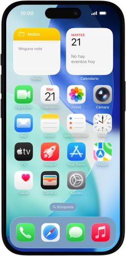 Imagen 1: Vista frontal del Apple iPhone 16 - Black