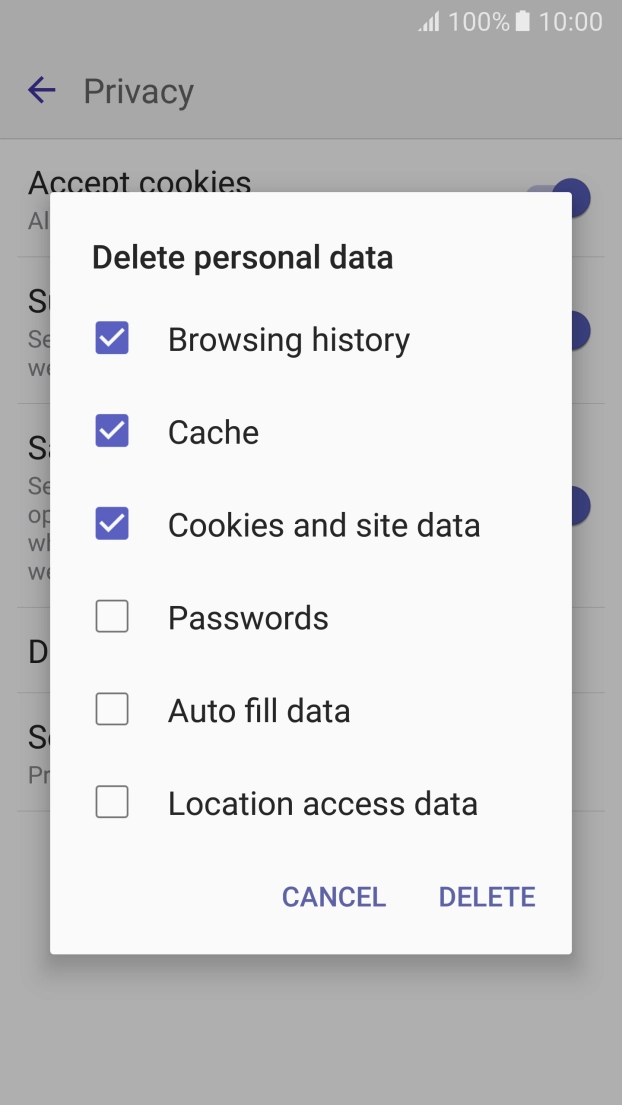 Press DELETE. Press DELETE.