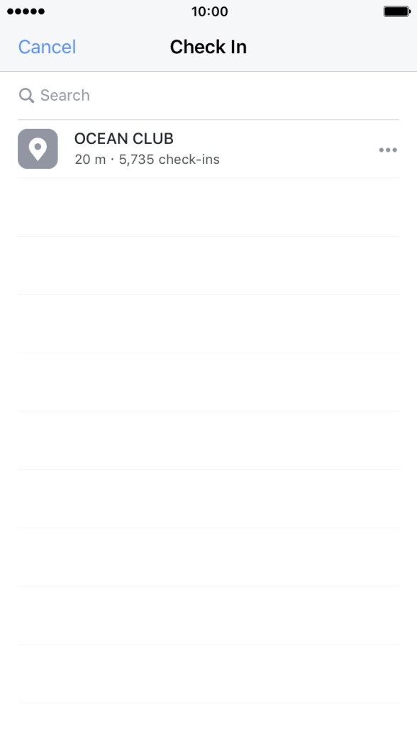 Press the search field. Press the search field.